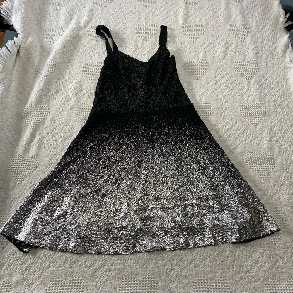 Free People Ombré Black & Silver Dress (S)